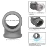 Bague Alpha Precision CalExotics grise en silicone liquide, double anneau pénien et scrotum, vue d'ensemble