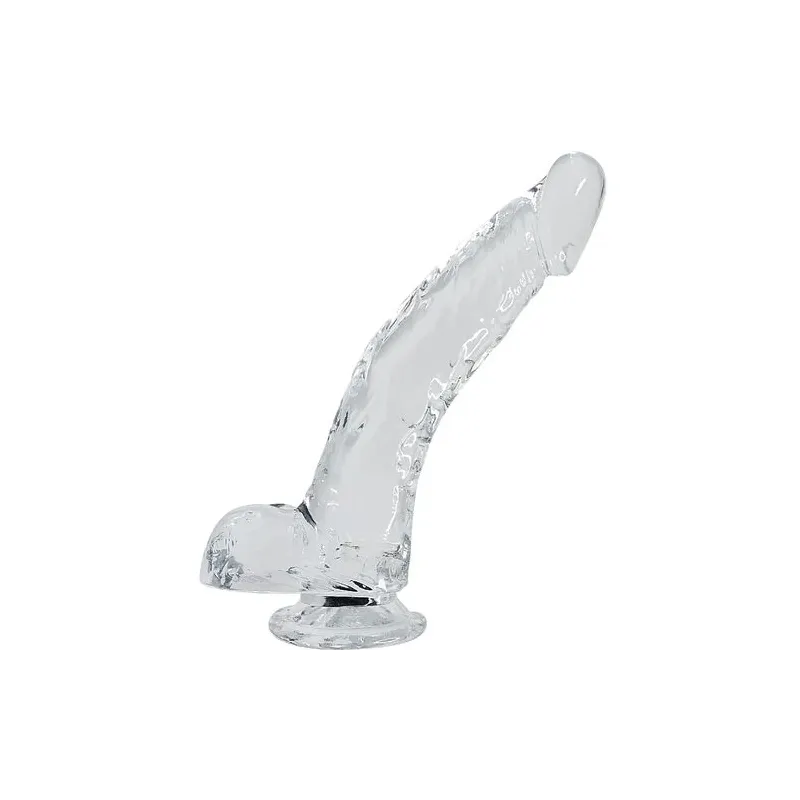 Dildo realistico trasparente ALIVE 22 cm con ventosa, pene realistico per stimolazione vaginale e anale
