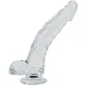 Clear realistic dildo ALIVE 22 cm with suction cup, translucent penis for penetration