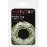 Bague pénienne XL en silicone noir avec perles en acier inoxydable Calexotics - anneau de stimulation pour hommes