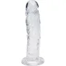Realistic transparent dildo ALIVE 19.3 cm with veined details - overall view