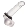 Bague musculaire Alpha Noir CalExotics en silicone liquide noir avec perles de stimulation, anneau pénien ajustable.
