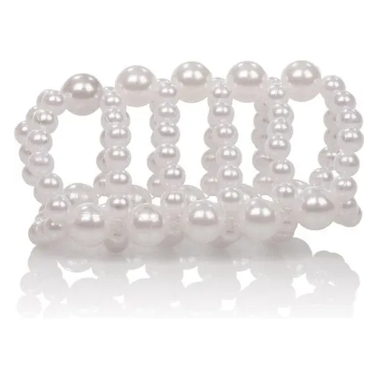 Bague perle large Calexotics en ABS, diamètre 4 cm, perles stimulantes pour massages intimes.