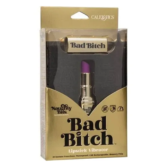 Diskreter wiederaufladbarer Mini-Vibrator Calexotics in Lippenstiftform rot, 10 Vibrationsmodi für externe Stimulation.
