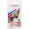Massaggiatore personale a forma di rossetto ricaricabile Calexotics in silicone rosa tenue, discreto.