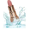 Massaggiatore personale a forma di rossetto ricaricabile Calexotics in silicone rosa tenue, discreto.