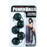 Boules Power Anal CALEXOTICS noires, lot de 5 boules de 3 cm avec cordon pour exercices de Kegel