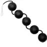 Boules Power Anal CALEXOTICS noires, lot de 5 boules de 3 cm avec cordon pour exercices de Kegel
