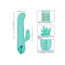 Calexotics coniglio vibrante rotante verde chiaro silicone ricaricabile
