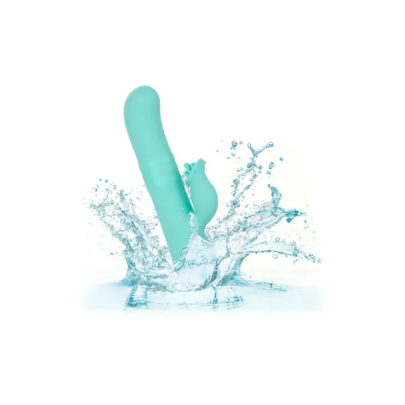 Calexotics coniglio vibrante rotante verde chiaro silicone ricaricabile