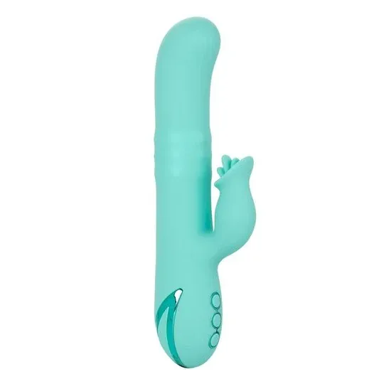 Calexotics coniglio vibrante rotante verde chiaro silicone ricaricabile