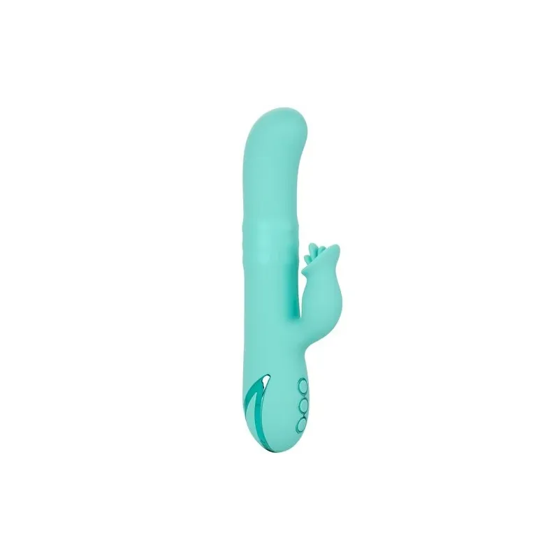 Calexotics coniglio vibrante rotante verde chiaro silicone ricaricabile