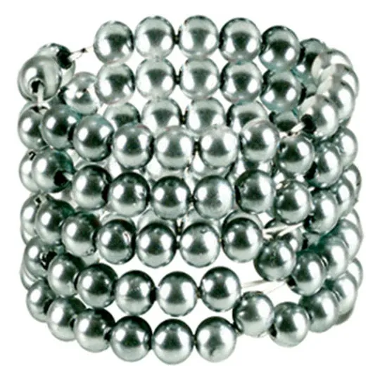 CALEXOTICS penis ring with 5 rows of stimulating beads in black TPR, for massage and erection support.