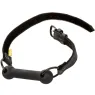 Black adjustable bar gag by CALEXOTICS with vegan leather strap and adjustable buckles for BDSM play.