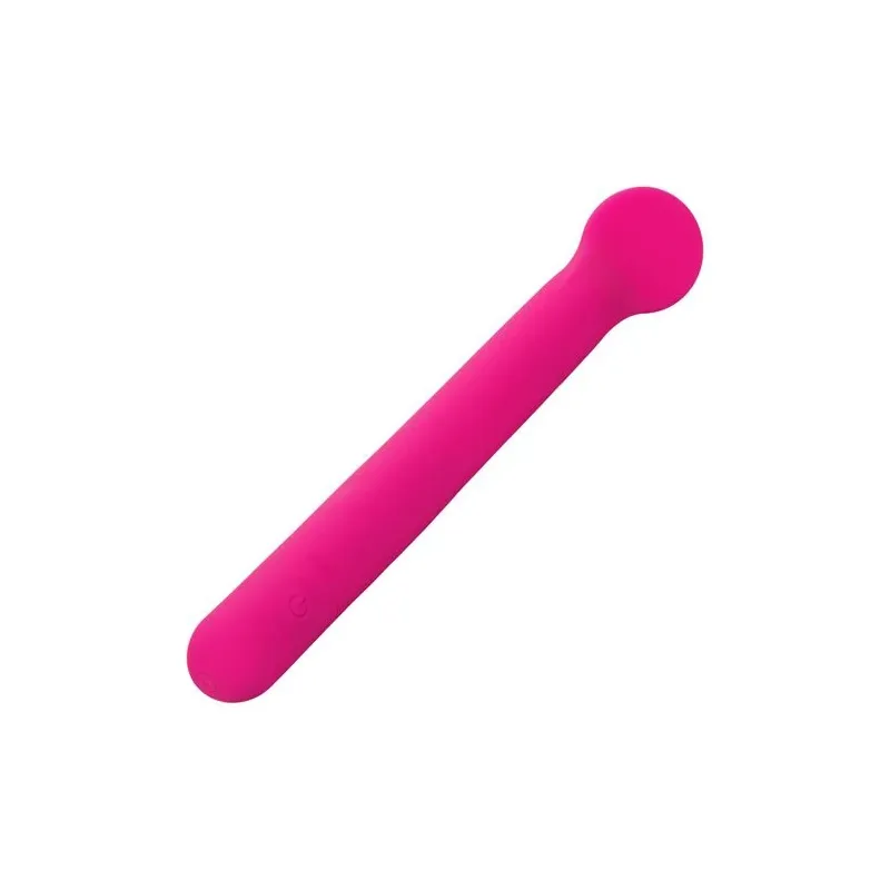 Masseur clitoridien CalExotics Bliss rose en silicone liquide avec tête flexible et 10 vibrations.