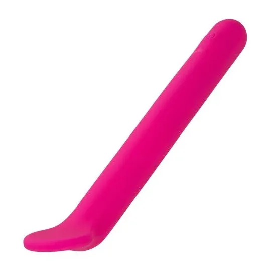 Masseur clitoridien CalExotics Bliss rose en silicone liquide avec tête flexible et 10 vibrations.