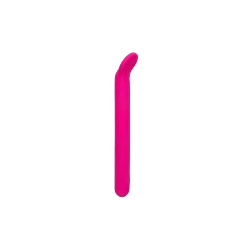 Masseur clitoridien CalExotics Bliss rose en silicone liquide avec tête flexible et 10 vibrations.