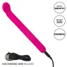 Masseur clitoridien CalExotics Bliss rose en silicone liquide avec tête flexible et 10 vibrations.