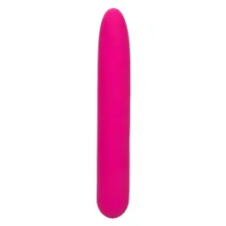 Vibratore rosa CalExotics Bliss Vibe in silicone liquido con 10 velocità progressive.