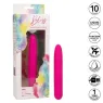Vibratore rosa CalExotics Bliss Vibe in silicone liquido con 10 velocità progressive.