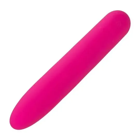 Vibratore rosa CalExotics Bliss Vibe in silicone liquido con 10 velocità progressive.