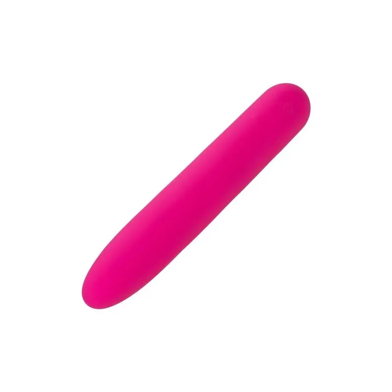 Vibratore rosa CalExotics Bliss Vibe in silicone liquido con 10 velocità progressive.