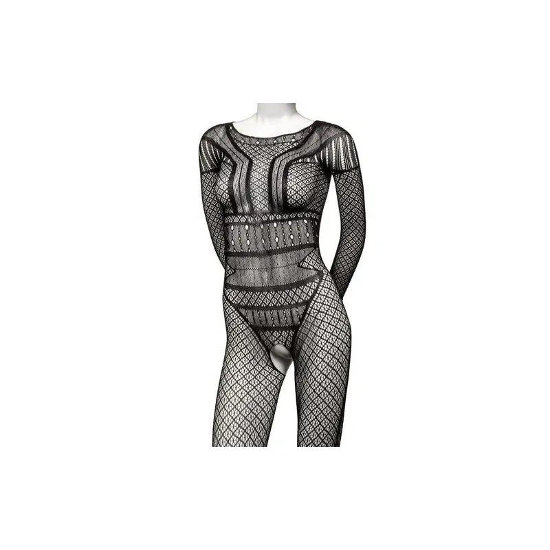 Body en dentelle Calexotics taille unique sans entrejambe, maille respirante pour un confort léger et aérien.
