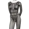 Body en dentelle Calexotics taille unique sans entrejambe, maille respirante pour un confort léger et aérien.