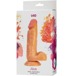Realistischer Dildo LEO 17 cm hautfarben ALIVE mit Saugnapf für anale oder vaginale Stimulation - Sexspielzeug