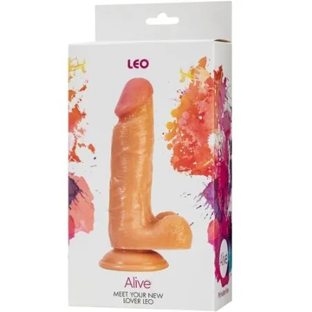 Consolador realista LEO 17 cm color carne ALIVE con ventosa para estimulación anal o vaginal - juguete sexual