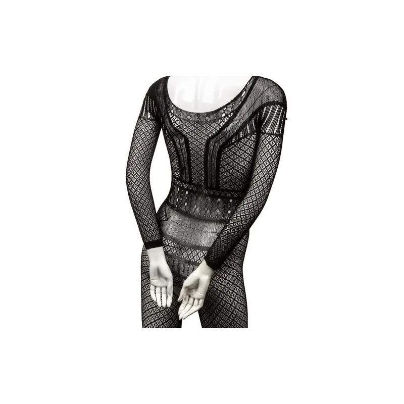 Body en dentelle Calexotics taille unique sans entrejambe, maille respirante pour un confort léger et aérien.