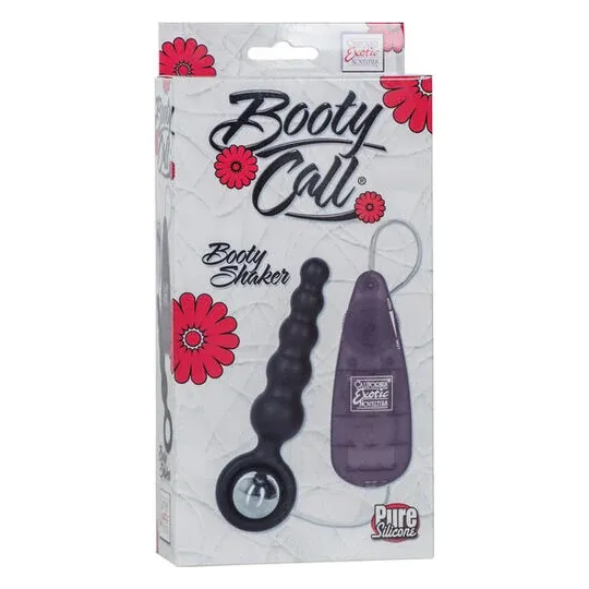 Stimulateur anal CALEXOTICS Booty Call noir compact en silicone avec télécommande filaire
