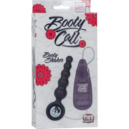 Kleiner Analvibrator CALEXOTICS Booty Call in Schwarz aus Silikon mit Kabelfernbedienung