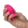 Plug anale rosa in silicone CALEXOTICS con base ventosa, tenuta sicura e texture varia per sensazioni intense.