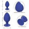 Vorderansicht des Analplugs Calexotics Cheeky lila, weiches Silikon mit Füßchen und Saugnapf.