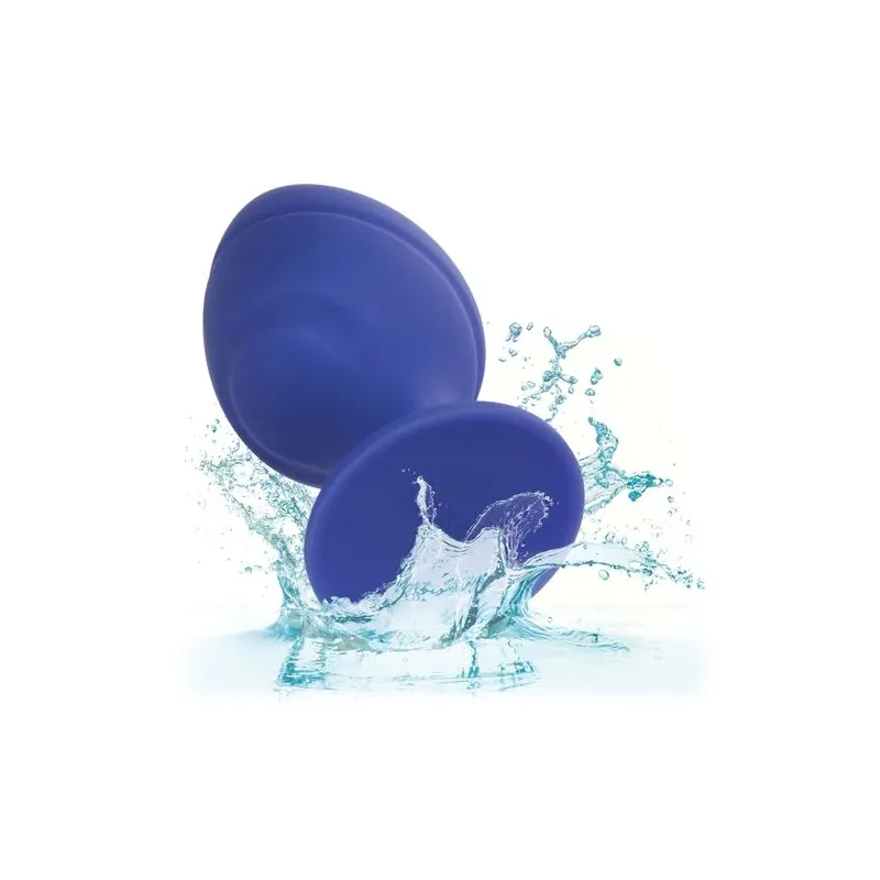 Vorderansicht des Analplugs Calexotics Cheeky lila, weiches Silikon mit Füßchen und Saugnapf.