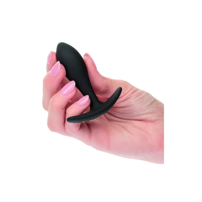 CalExotics Boundless Slim Plug : plug anal en silicone flexible, forme effilée pour débutants, poignée de retrait facile.