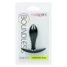 CalExotics Boundless Slim Plug : plug anal en silicone flexible, forme effilée pour débutants, poignée de retrait facile.