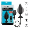Bouchon gonflable en silicone XL CalExotics, plug anal gonflable avec pompe et tuyau amovible, base ventouse