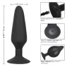 Bouchon gonflable en silicone XL CalExotics, plug anal gonflable avec pompe et tuyau amovible, base ventouse