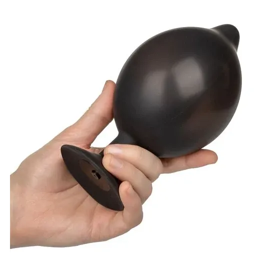 Bouchon gonflable en silicone XL CalExotics, plug anal gonflable avec pompe et tuyau amovible, base ventouse