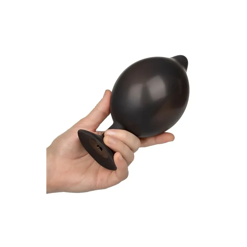 Bouchon gonflable en silicone XL CalExotics, plug anal gonflable avec pompe et tuyau amovible, base ventouse