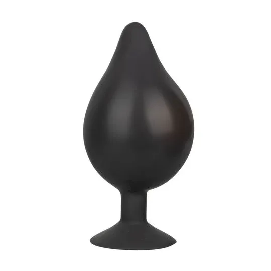 Bouchon gonflable en silicone XL CalExotics, plug anal gonflable avec pompe et tuyau amovible, base ventouse