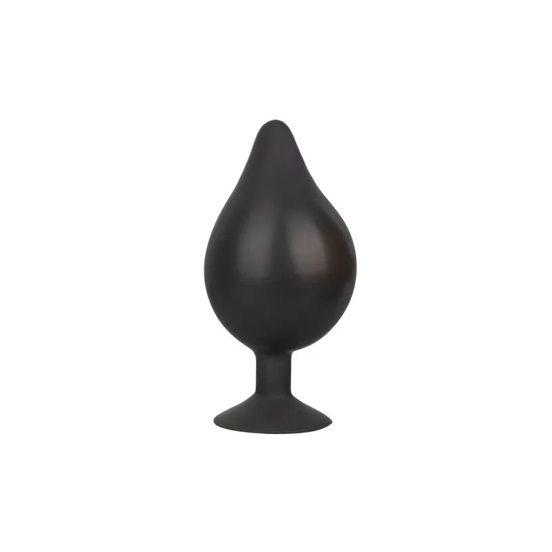 Bouchon gonflable en silicone XL CalExotics, plug anal gonflable avec pompe et tuyau amovible, base ventouse