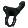 Harnais multi-usages rechargeable CalExotics Boundless noir avec sonde vibrante 10 modes et sangles réglables