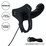 Harnais multi-usages rechargeable CalExotics Boundless noir avec sonde vibrante 10 modes et sangles réglables
