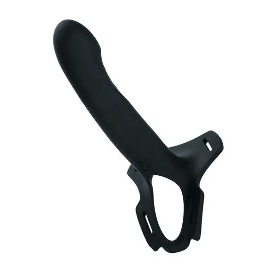 Arnés multiusos recargable CalExotics Boundless negro con sonda vibrante 10 modos y correas ajustables