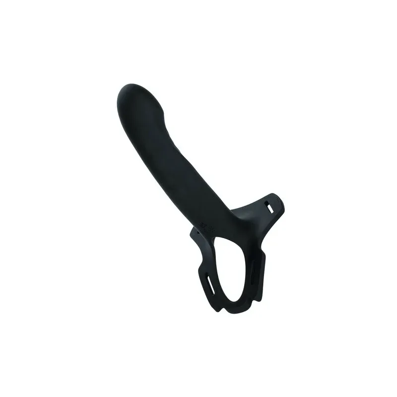 Wiederaufladbarer Mehrzweck-Harnisch CalExotics Boundless schwarz mit 10 Vibrationsmodi und verstellbaren Gurten