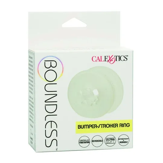 CalExotics Boundless Bague Bumper-Stroker en silicone sans phtalates, anneau de retenue réversible à double texture pour contrôl