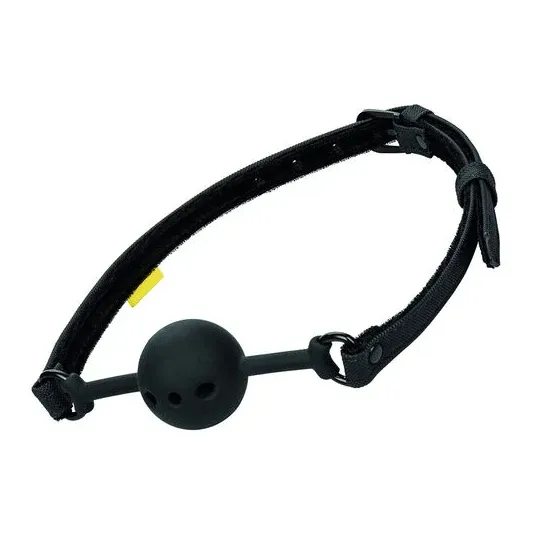 CalExotics breathing ball gag black silicone double padding adjustable buckle